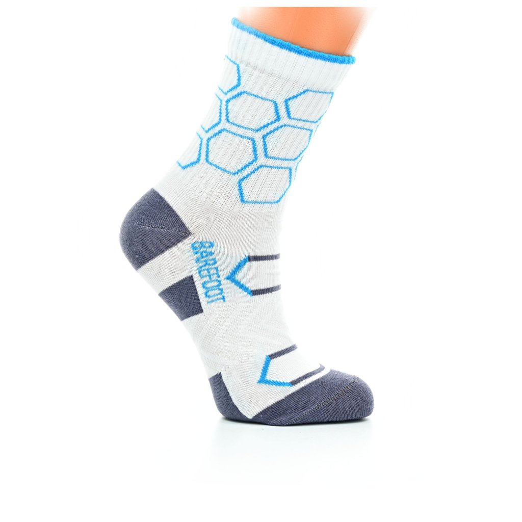 Footic Sport Hexagon BF White Turquoise Socken, 1 Paar