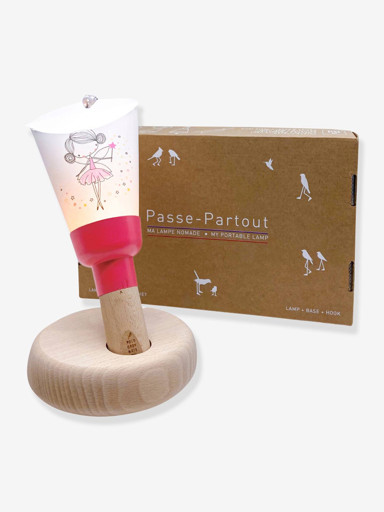 Coffret lampe nomade 5 en 1 Petite Fée MAISON POLOCHON rose