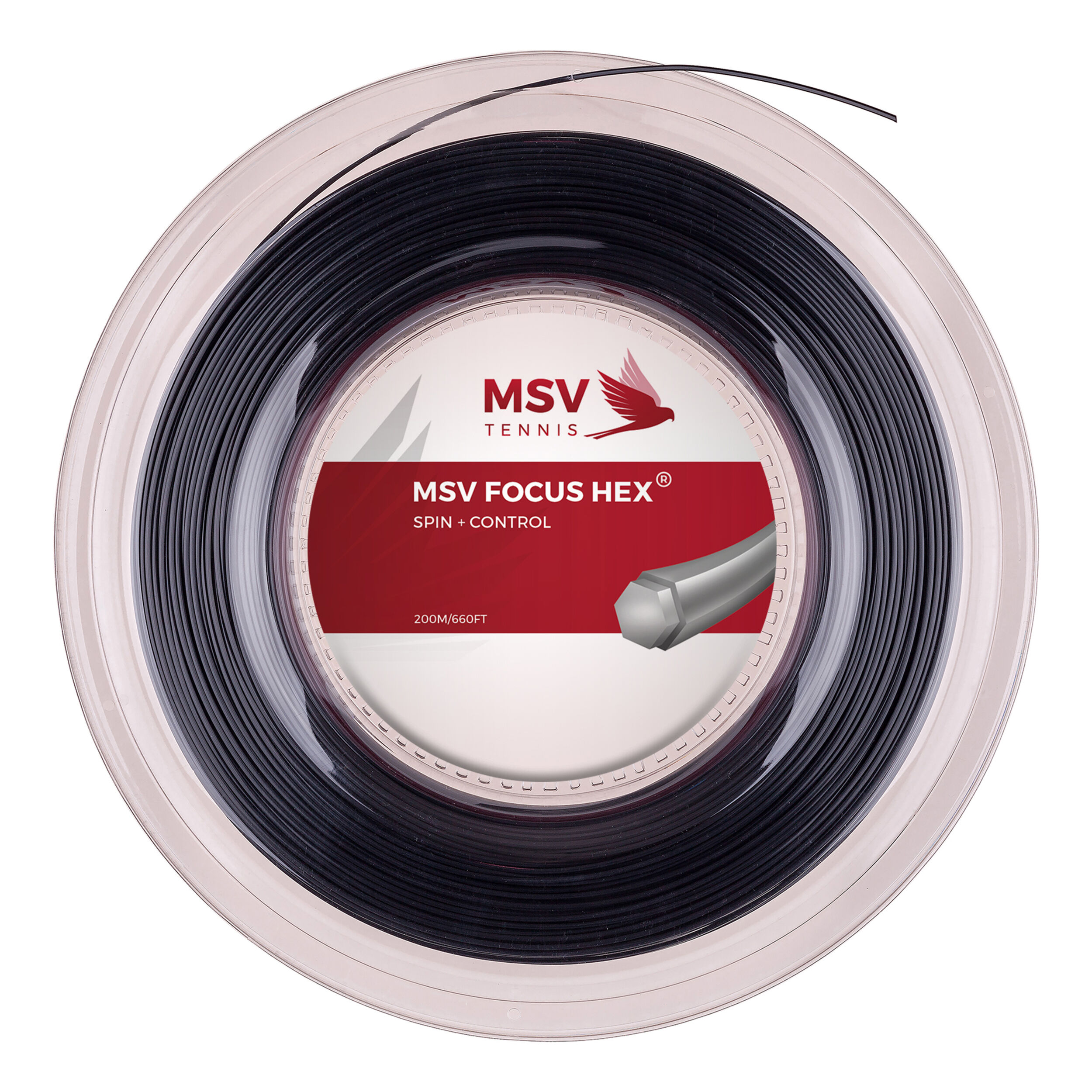 Focus-HEX Saitenrolle 200m - Schwarz