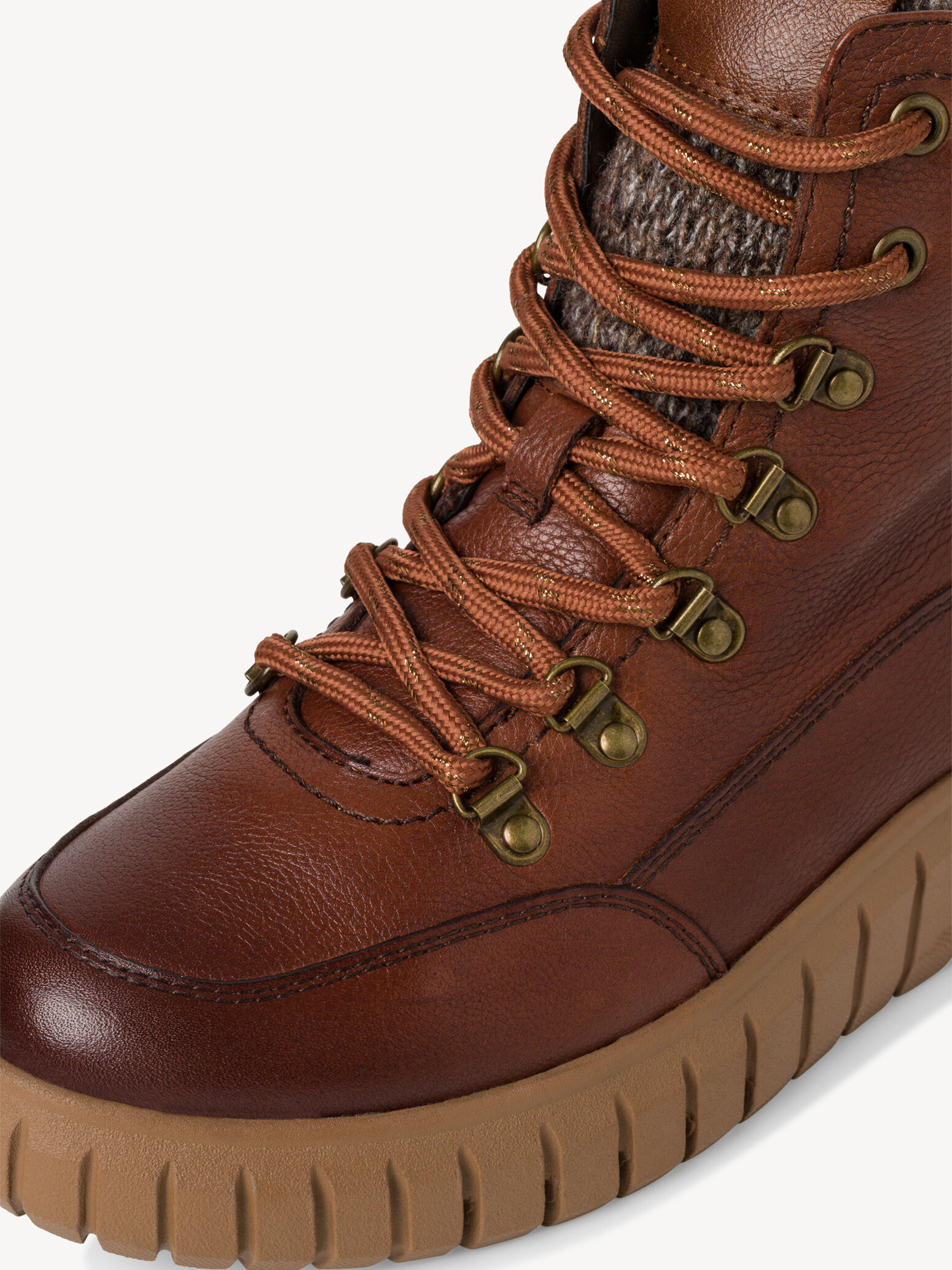Bottine en cuir - marron