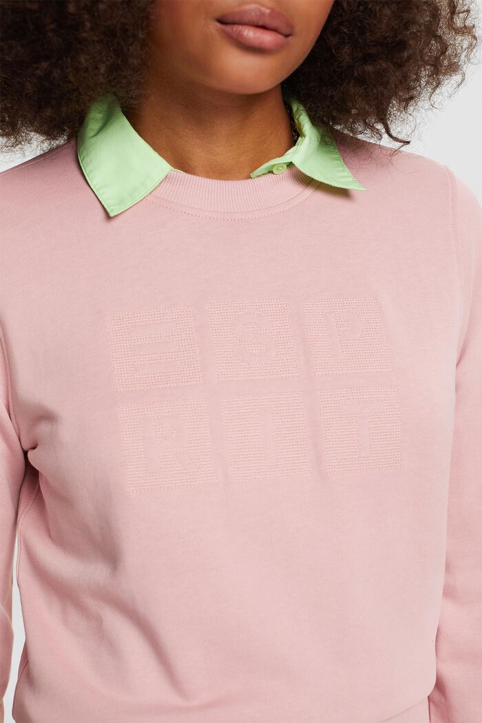 Logo-Sweatshirt mit Stickerei, Bio-Baumwolle