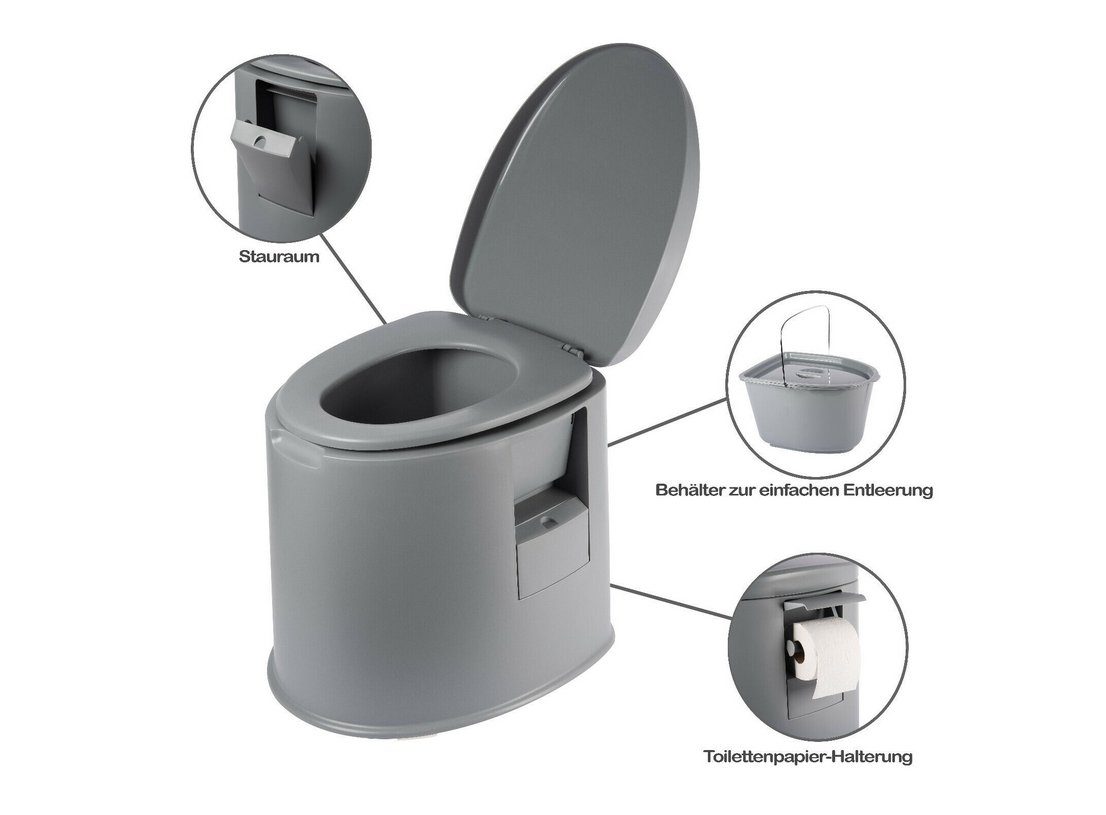 sesua Campingtoilette XL Eimertoilette Reisetoilette Nottoilette Reise Klo WC