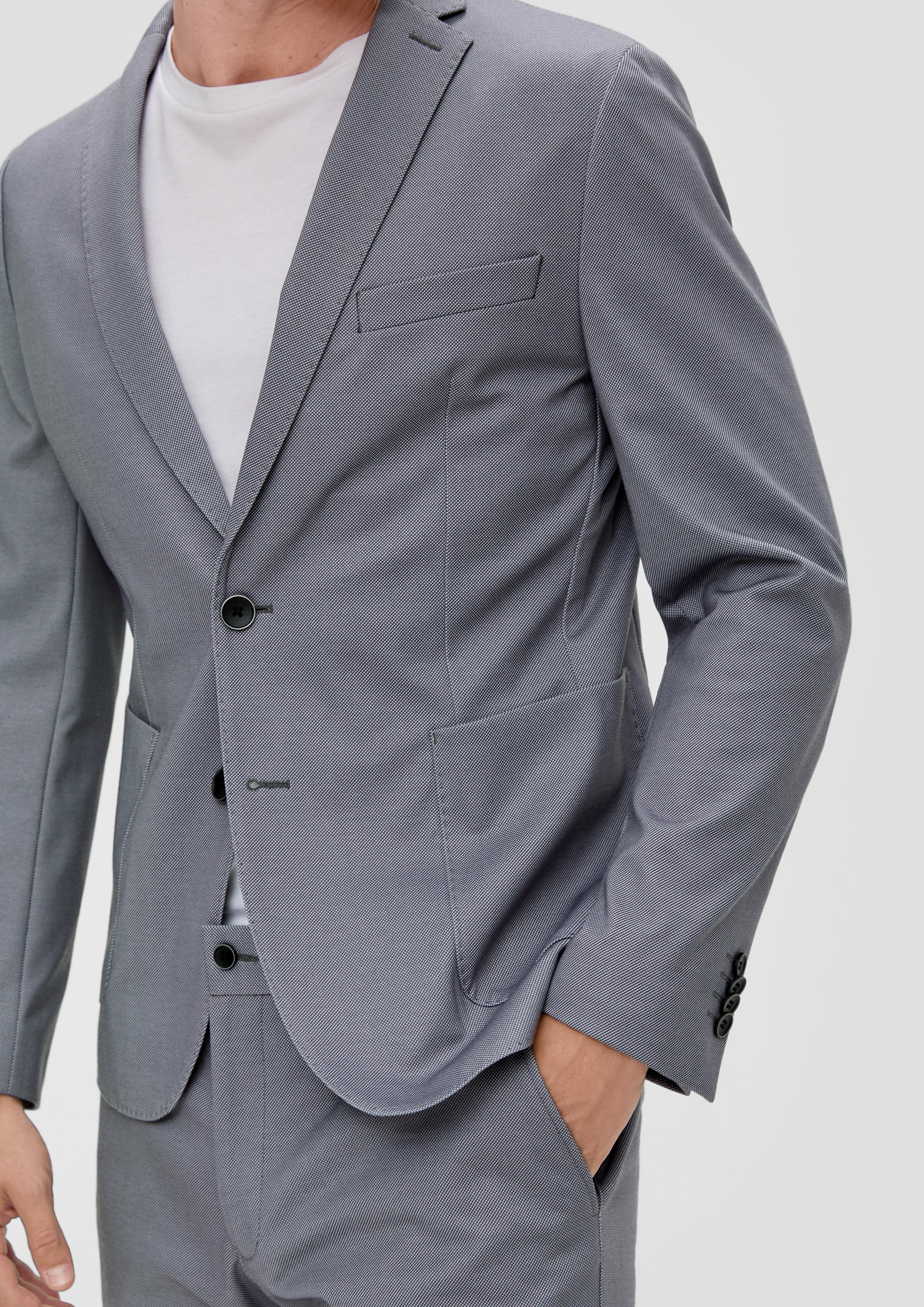 Slim: Sakko mit aufgesetzten Taschen  2137147-97A9