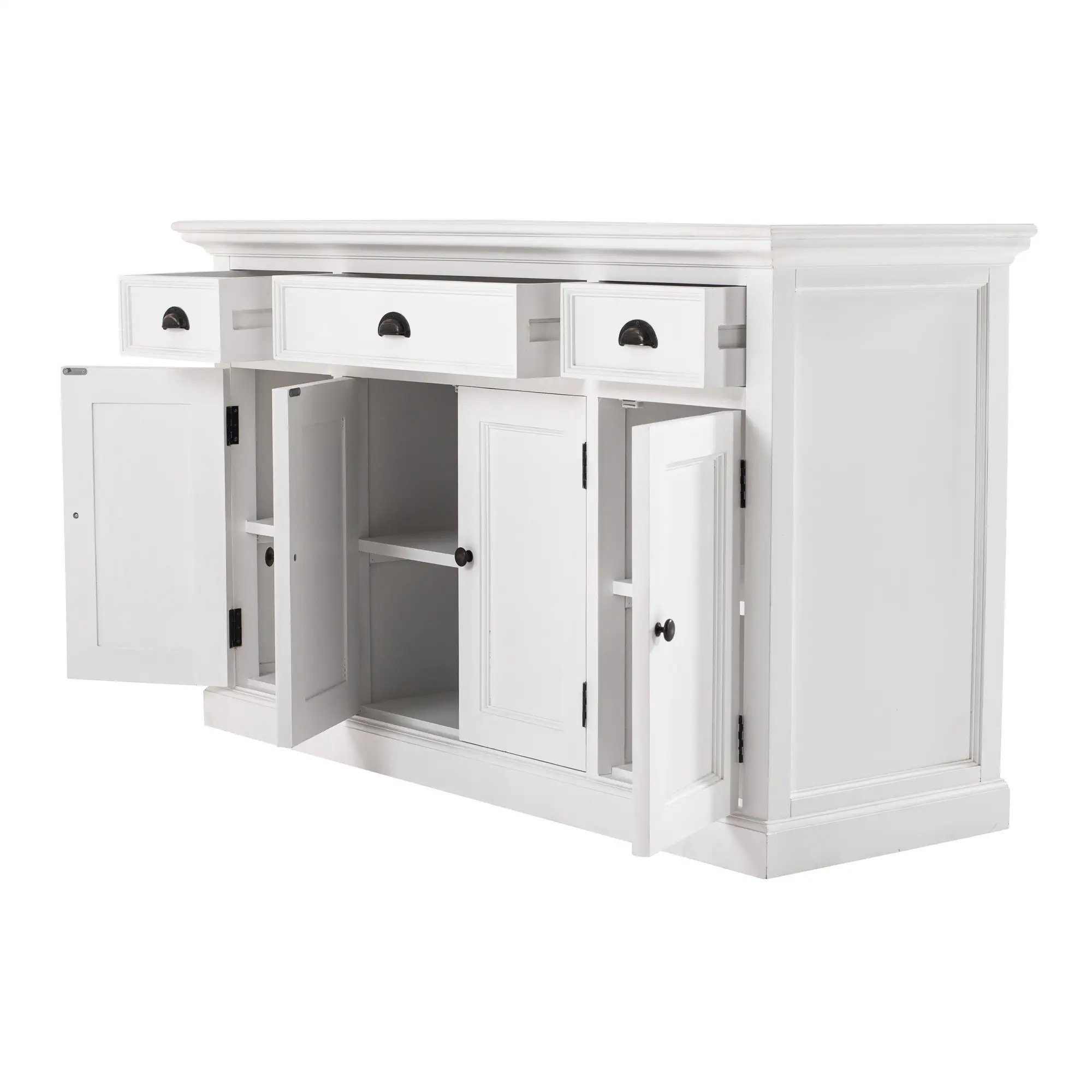 Novasolo Buffet Halifax Buffetschrank mit 4 Türen und 3 Schubladen