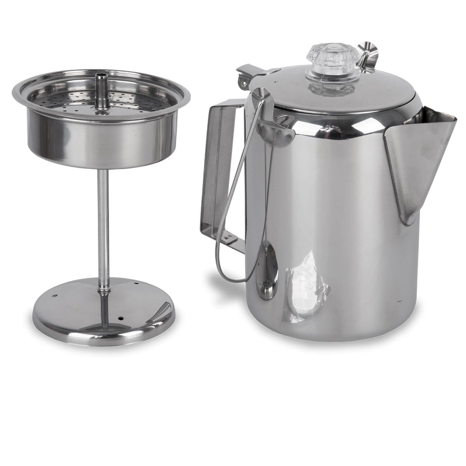 Edelstahl Kaffeekanne mit Perkolator