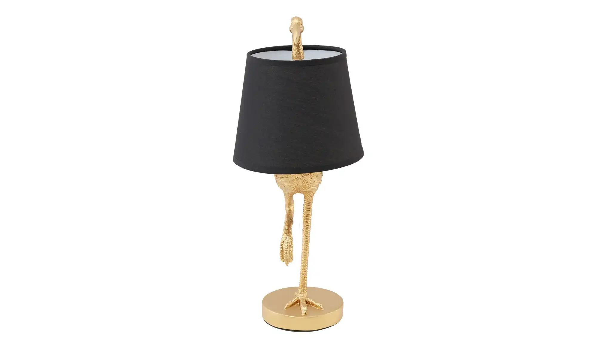Trio Tischleuchte, 1-flammig `Flamingo`schwarz/goldfarbig