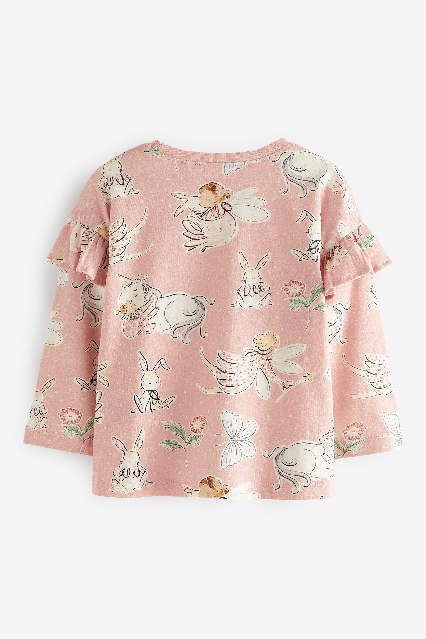 Next Langarmshirt Langärmeliges Top mit Rüschen (1-tlg)