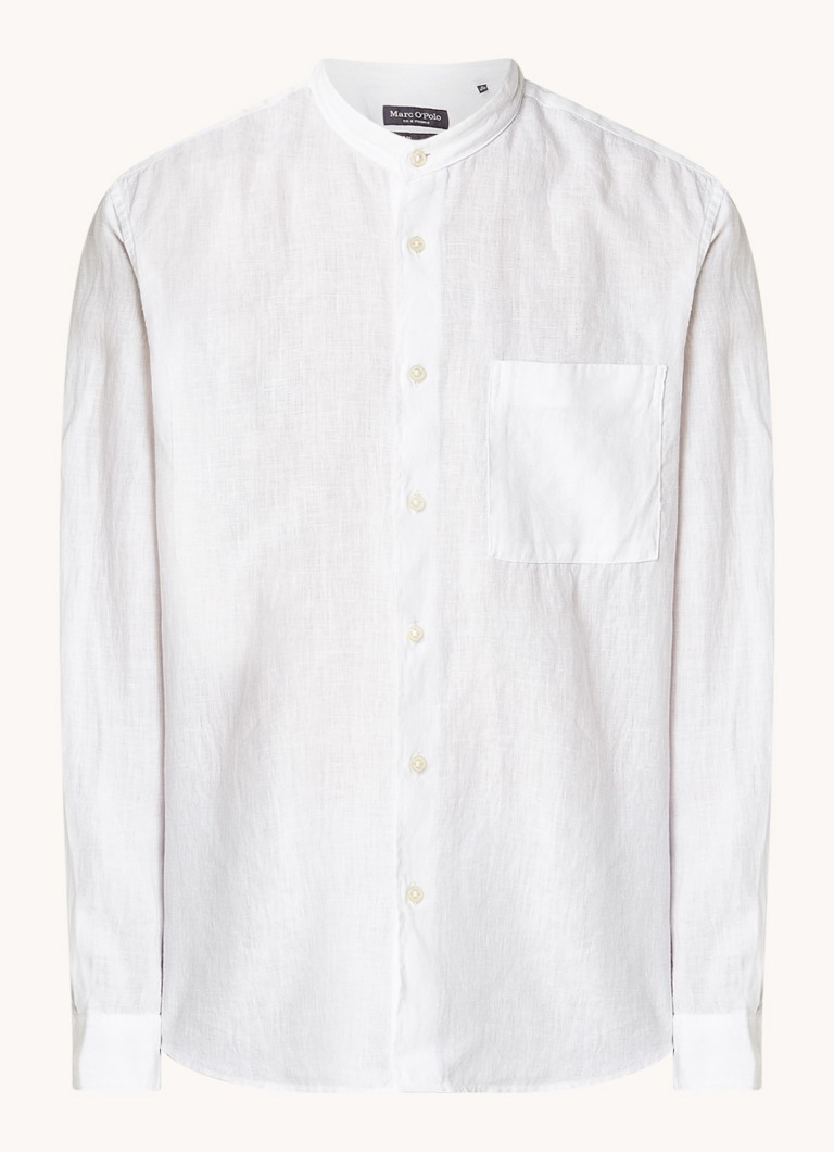 Camisa de linho Marc O'Polo de corte regular com bolso no peito.
