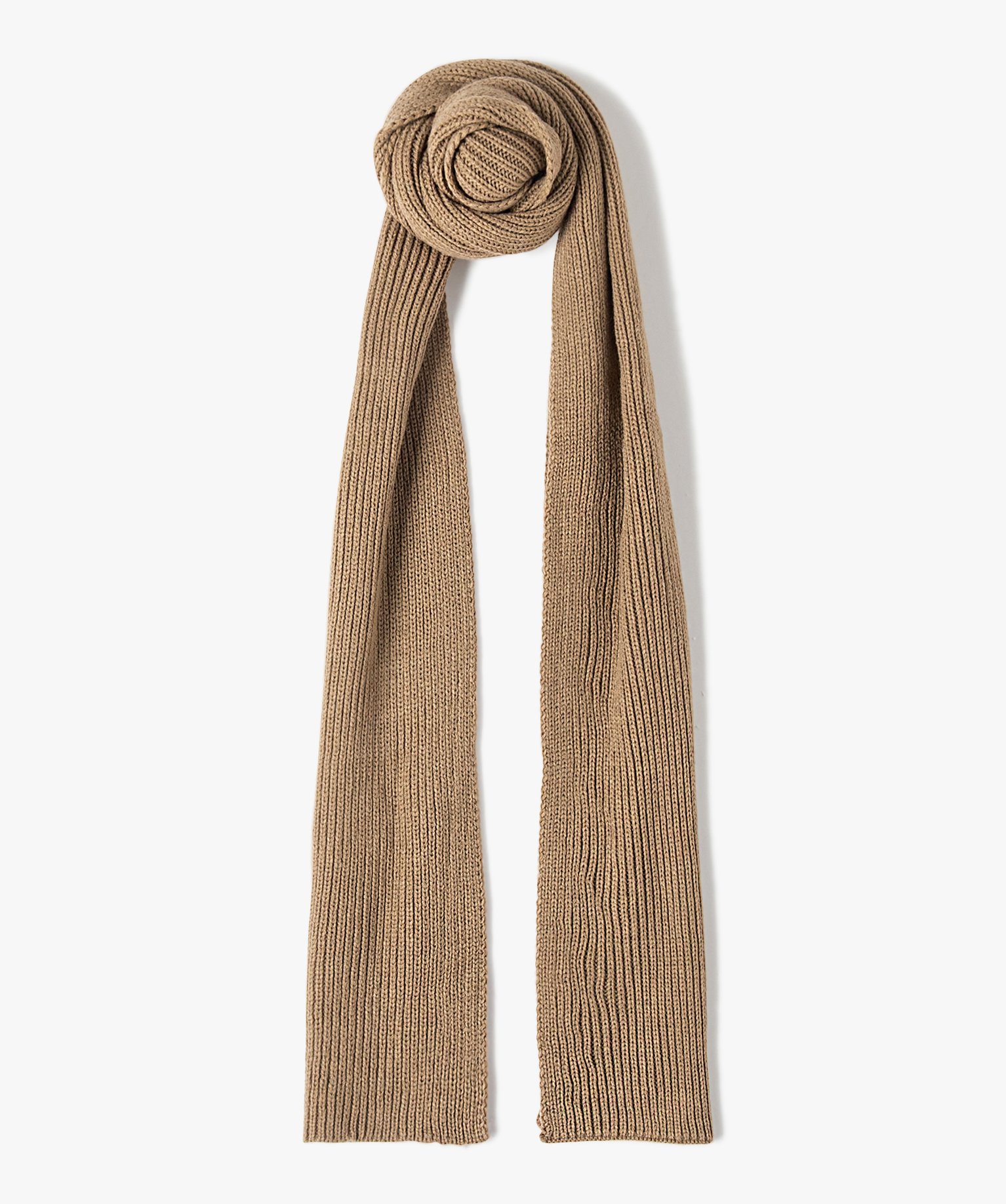Echarpe homme unie en maille ctelée beige | GEMO