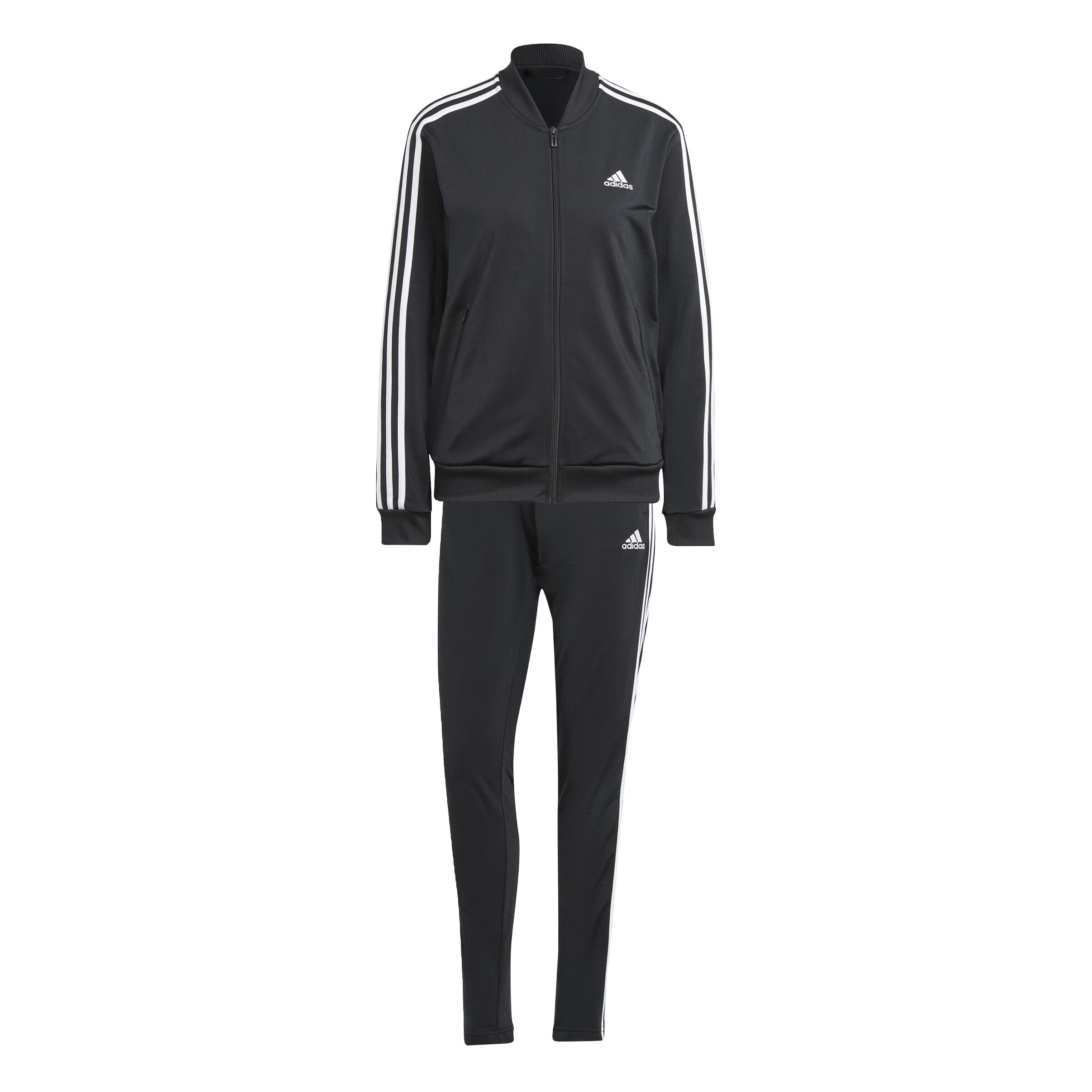 3 Stripes Trainingsanzug Damen - Schwarz, Weiß