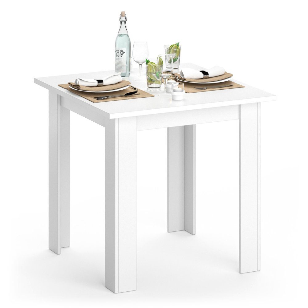 Vicco Esstisch Esszimmertisch Küchentisch KARLOS 80cm Weiß