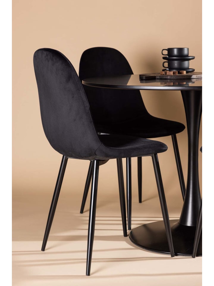 ebuy24 Essgruppe Glade 4 (5-teilig) Schwarz 100 x 100 cm günstig kaufen onesize