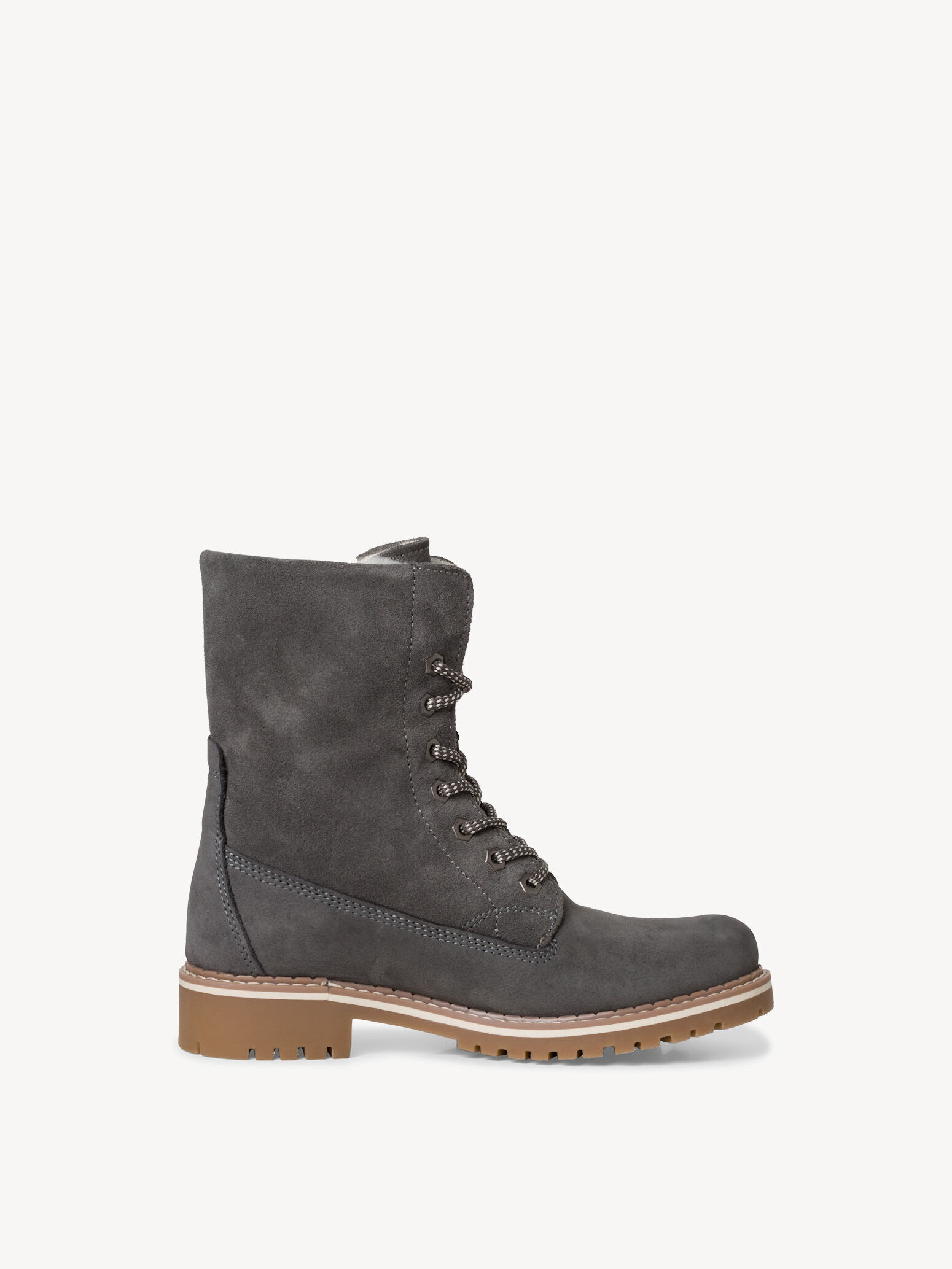 Bottine en cuir - gris doublure chaude