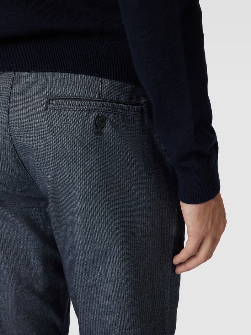 Stoffhose mit Strukturmuster in blau