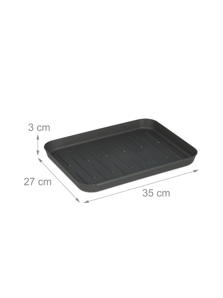 relaxdays 3 x Schuhabtropfschale in Grau - (B)35 x (H)3 x (T)27 cm günstig kaufen onesize