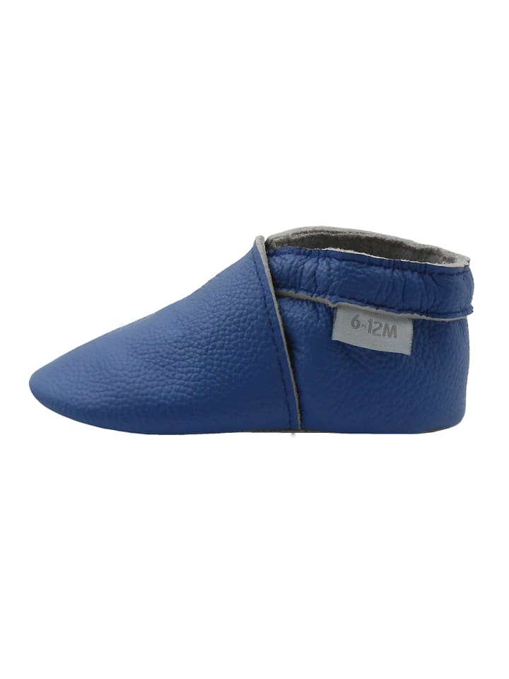 Yalion Baby Leder-Krabbelschuhe in Blau günstig kaufen