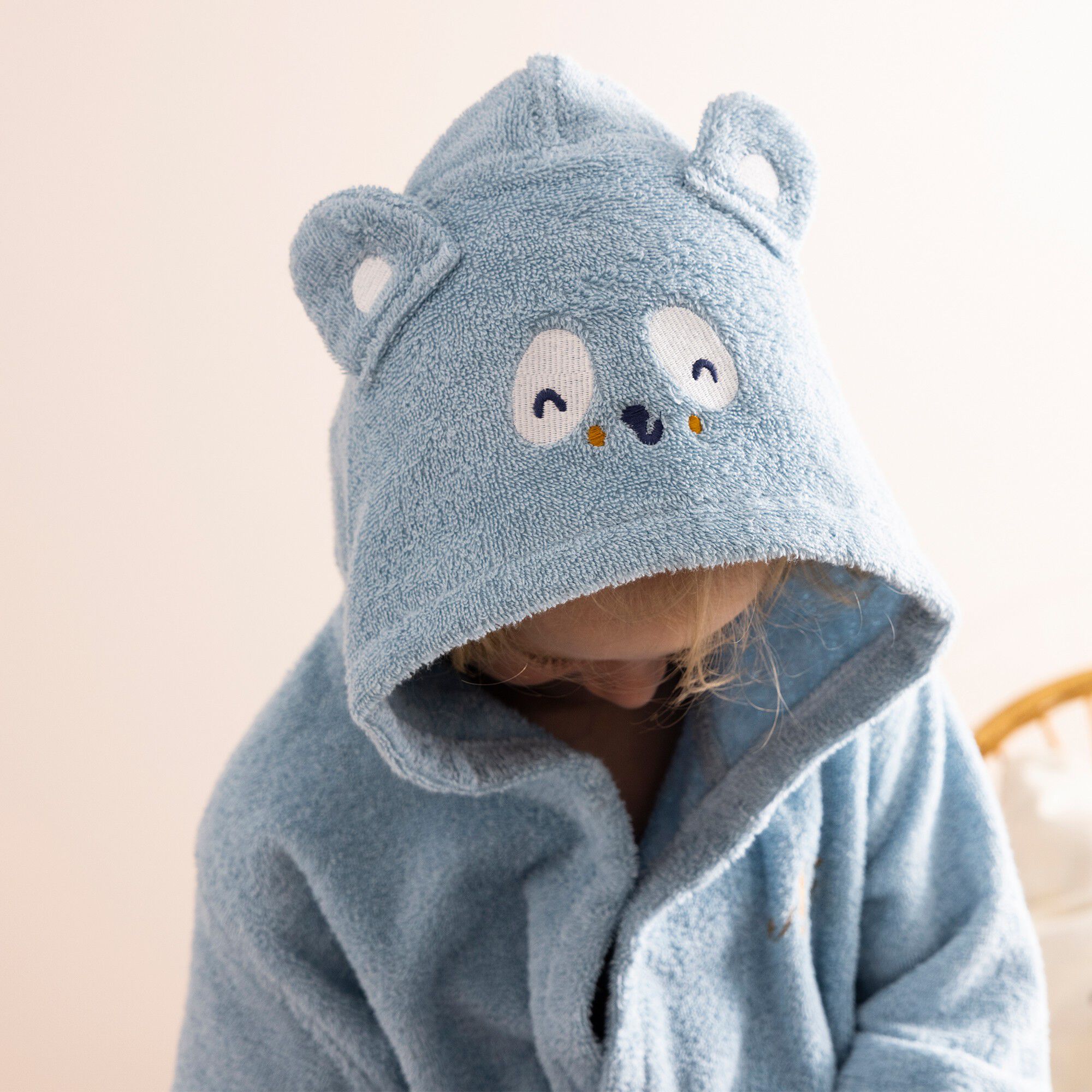 Peignoir de bain enfant personnalisable panda à capuche