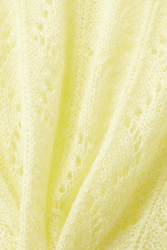 Offenmaschiger Pullover aus Wollmix
