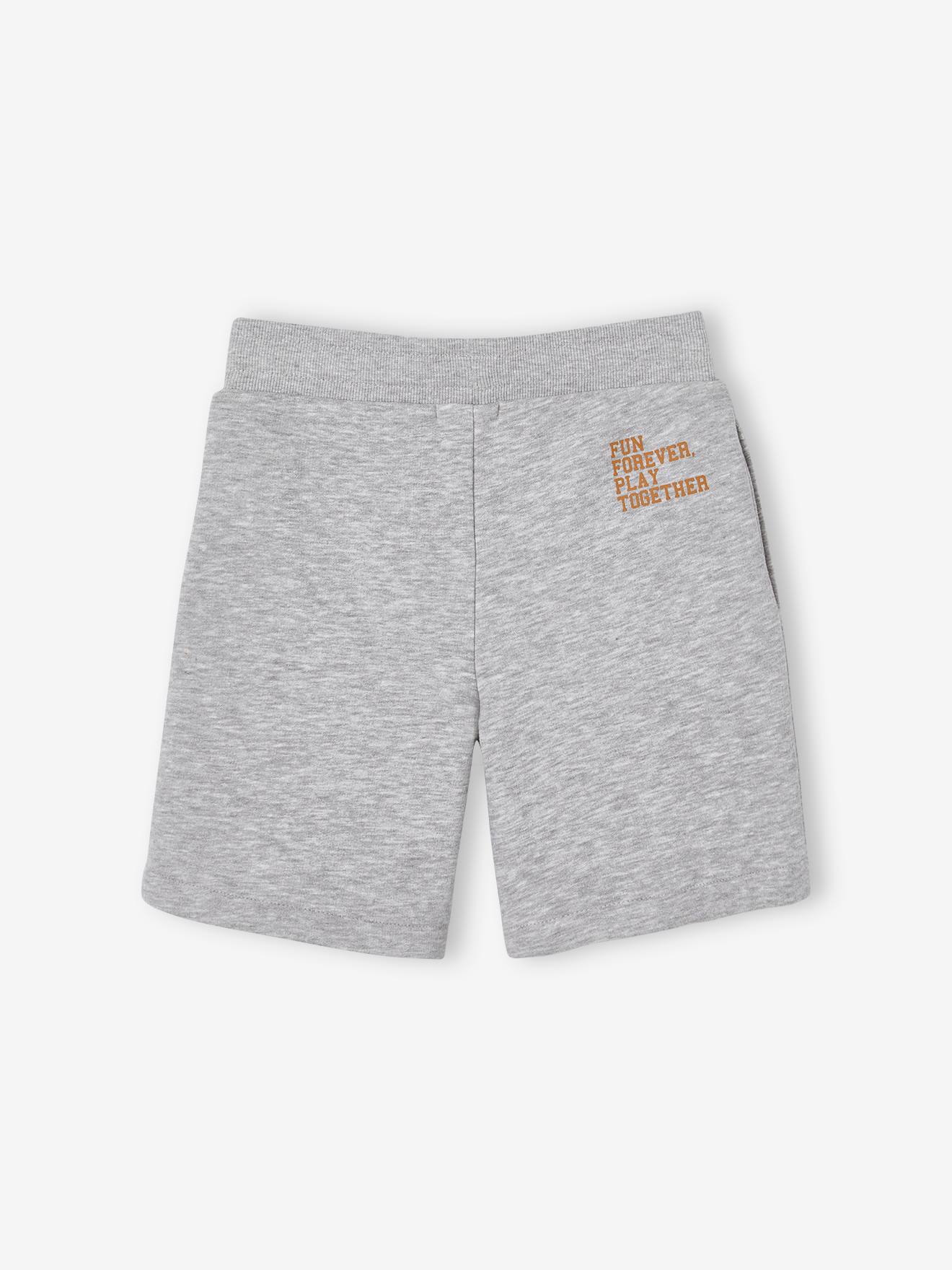 Ensemble sport garçon t-shirt + bermuda en molleton noix de pécan