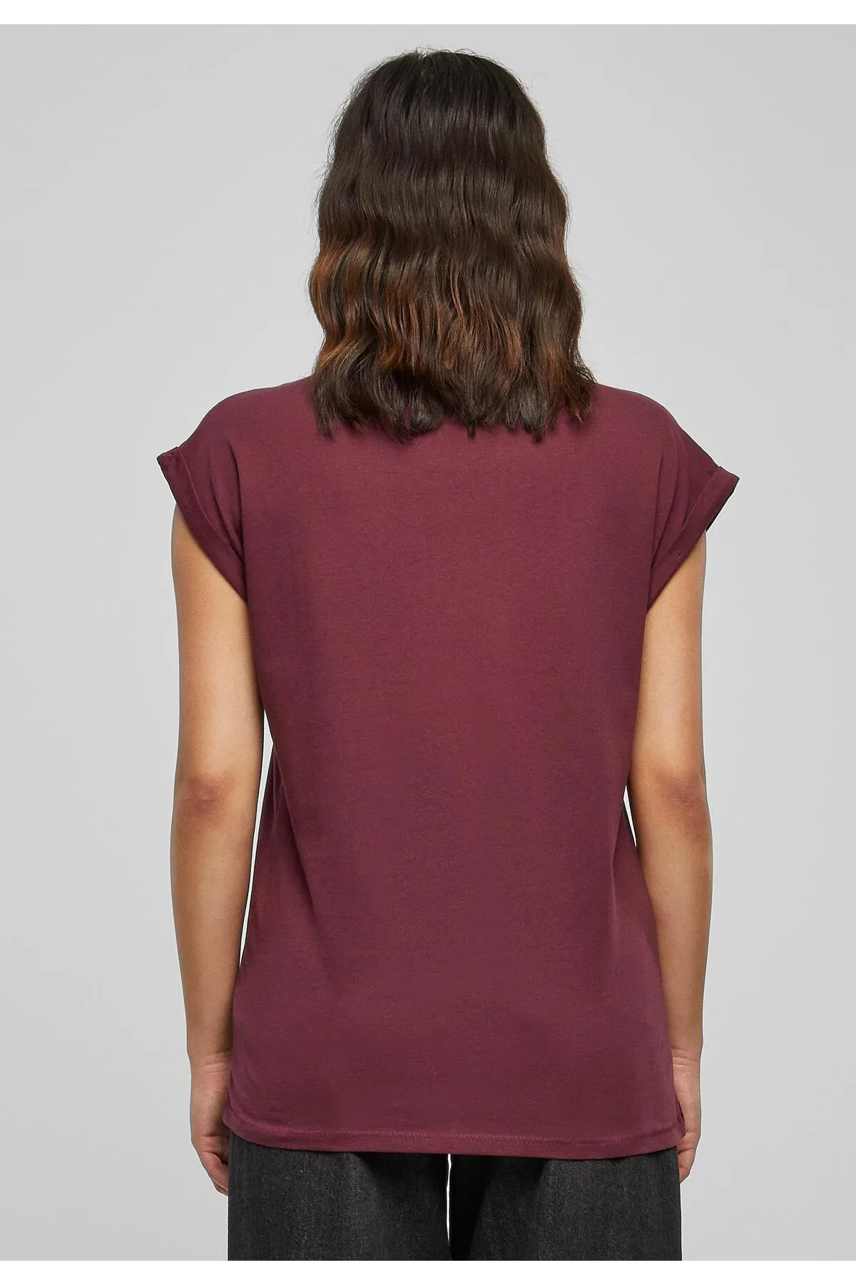 Urban Classics  Damen T-Shirt mit verlängerter Schulterpartie für Damen