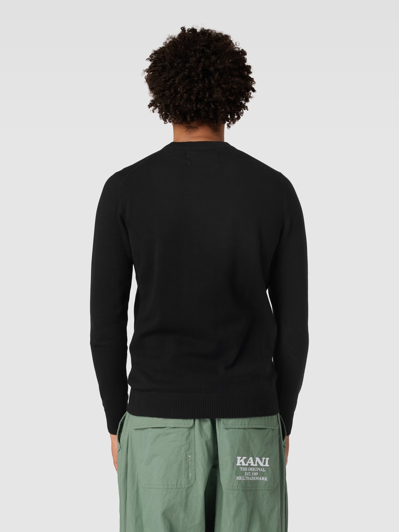 Strickpullover mit Label-Print Modell 'INSTITUTIONAL ESSENTIALS' in black