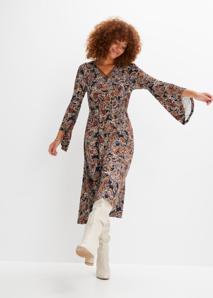 bedrucktes Kleid aus nachhaltiger Viskose