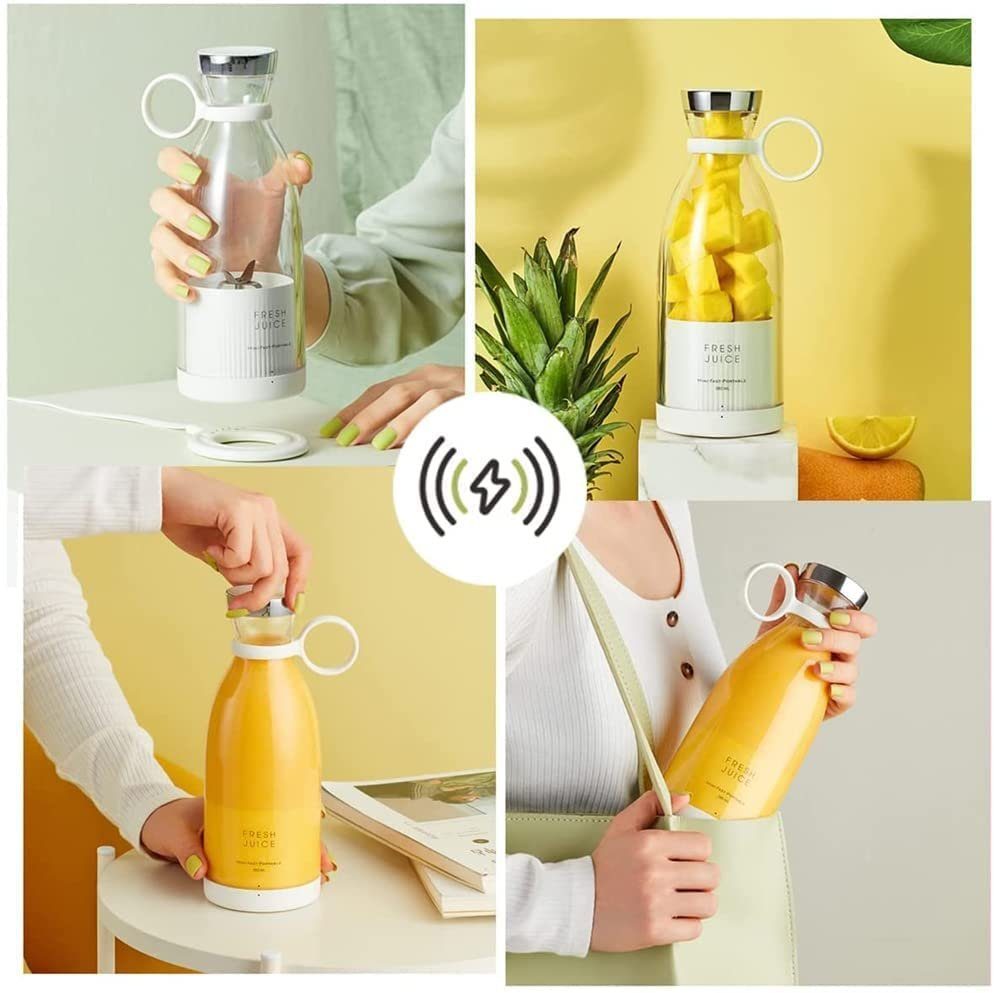 Aoucheni Smoothie-Maker Blender Smoothie Makers,350ml mit USB-Ladegerät