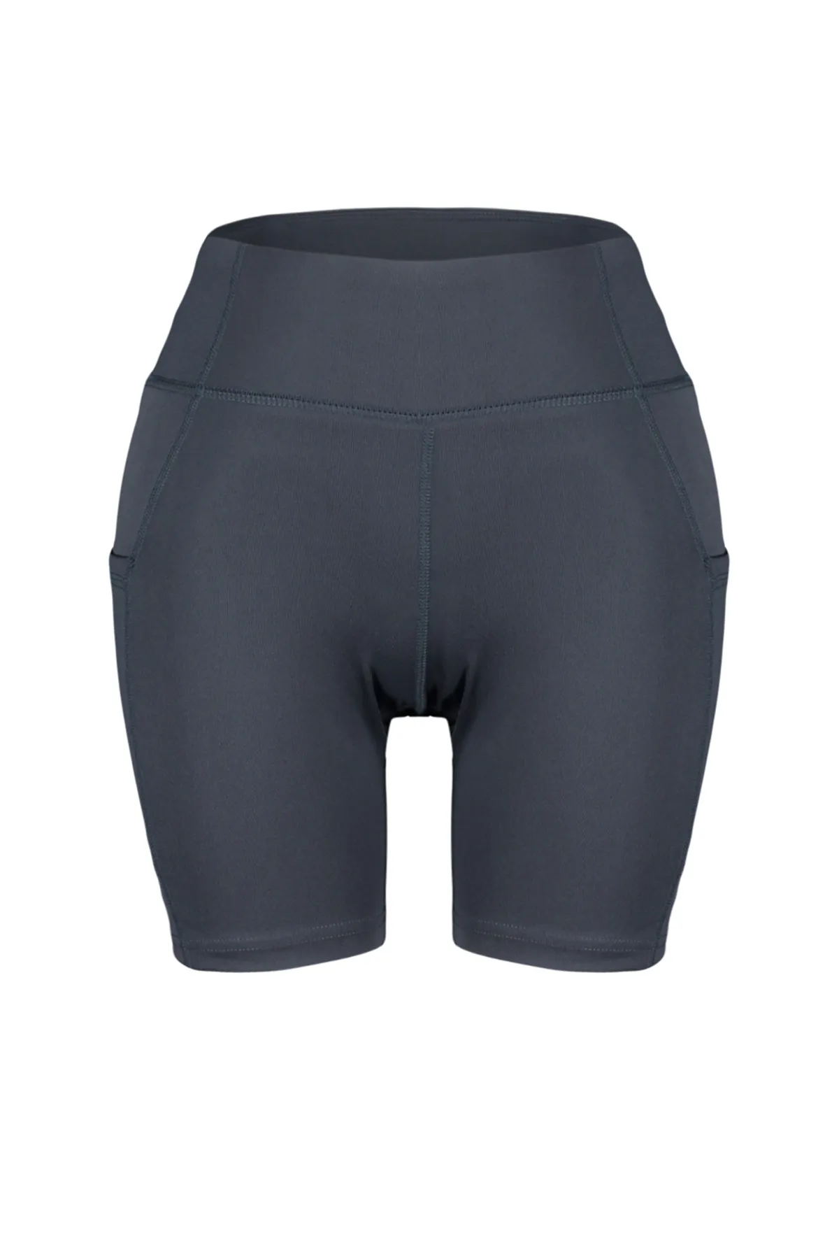 Trendyol Collection  Anthrazitfarbene Strick-Sportshorts/kurze Leggings mit Doppeltaschendetail THMSS24TY00030