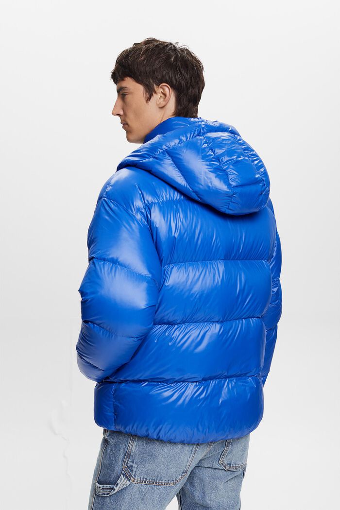 Glänzende Steppjacke mit Daunen