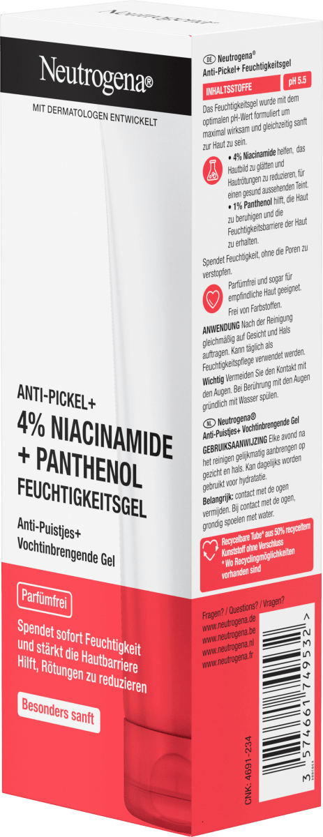 Anti Pickel Gesichtsgel Niacinamide+Panthenol, 50 ml