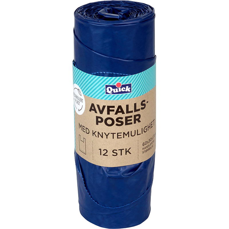 Quick Avfallspose 12 stk 25 l resirkulert