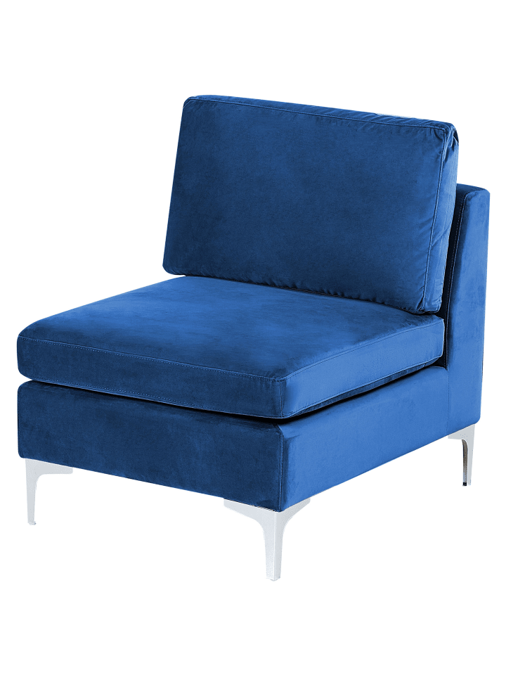 Beliani 2-tlg U-förmiges Sofa EVJA in Blau günstig kaufen onesize