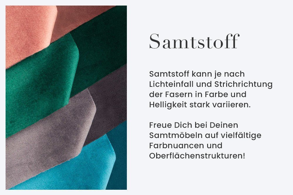 riess-ambiente Polsterstuhl MODERN BAROCK schwarz / silber (1 St), Esszimmer · Samt · Metall · Chesterfield-Steppung