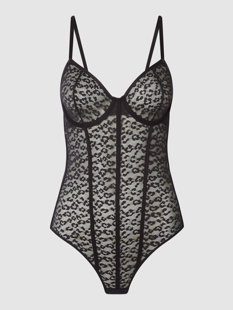 Body aus Spitze in schwarz