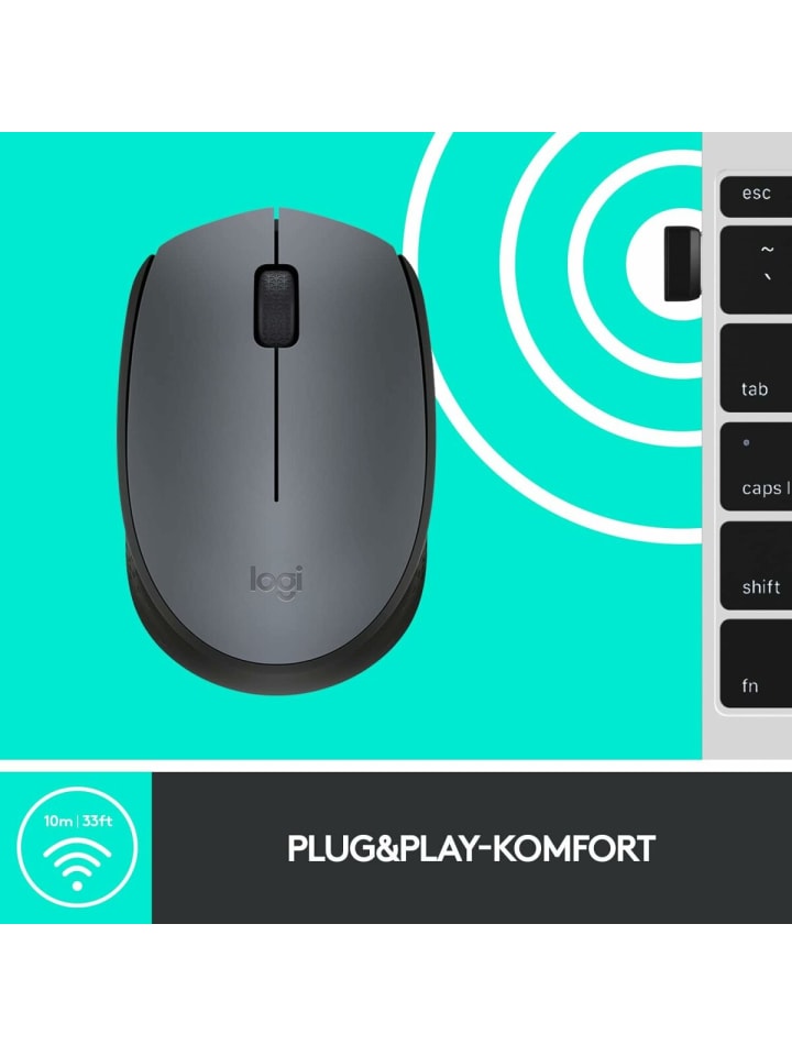 Logitech Kabellose M170 Wireless Maus – Ideal für Zuhause und Büro in Grau günstig kaufen onesize