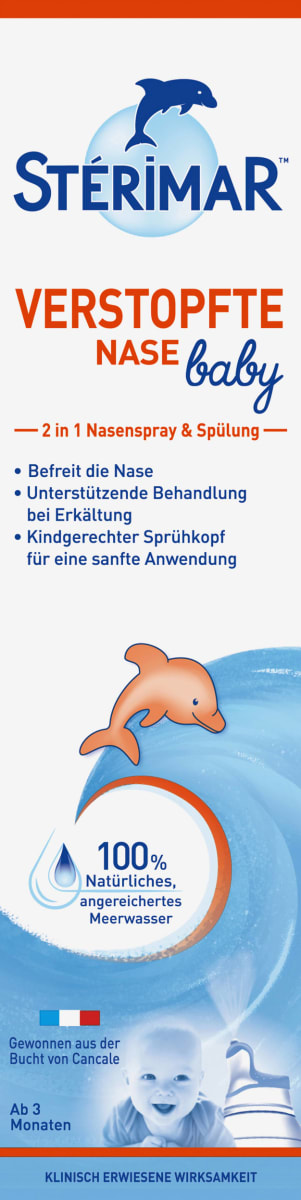 Nasenspray & Spülung 2in1, verstopfte Nase Baby, 50 ml