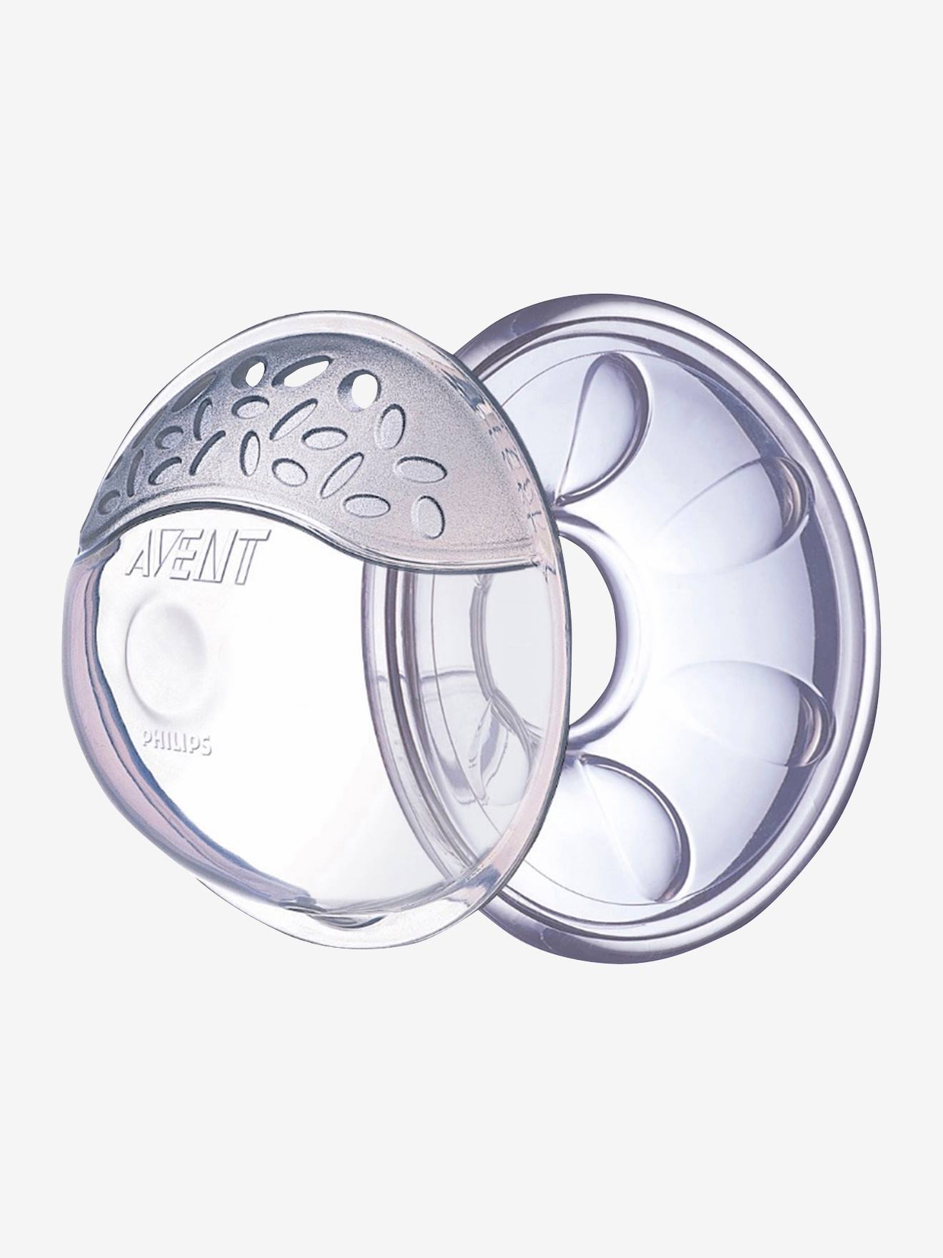 Lot de 4 coquilles d'allaitement + coussinets Philips AVENT Confort transparent