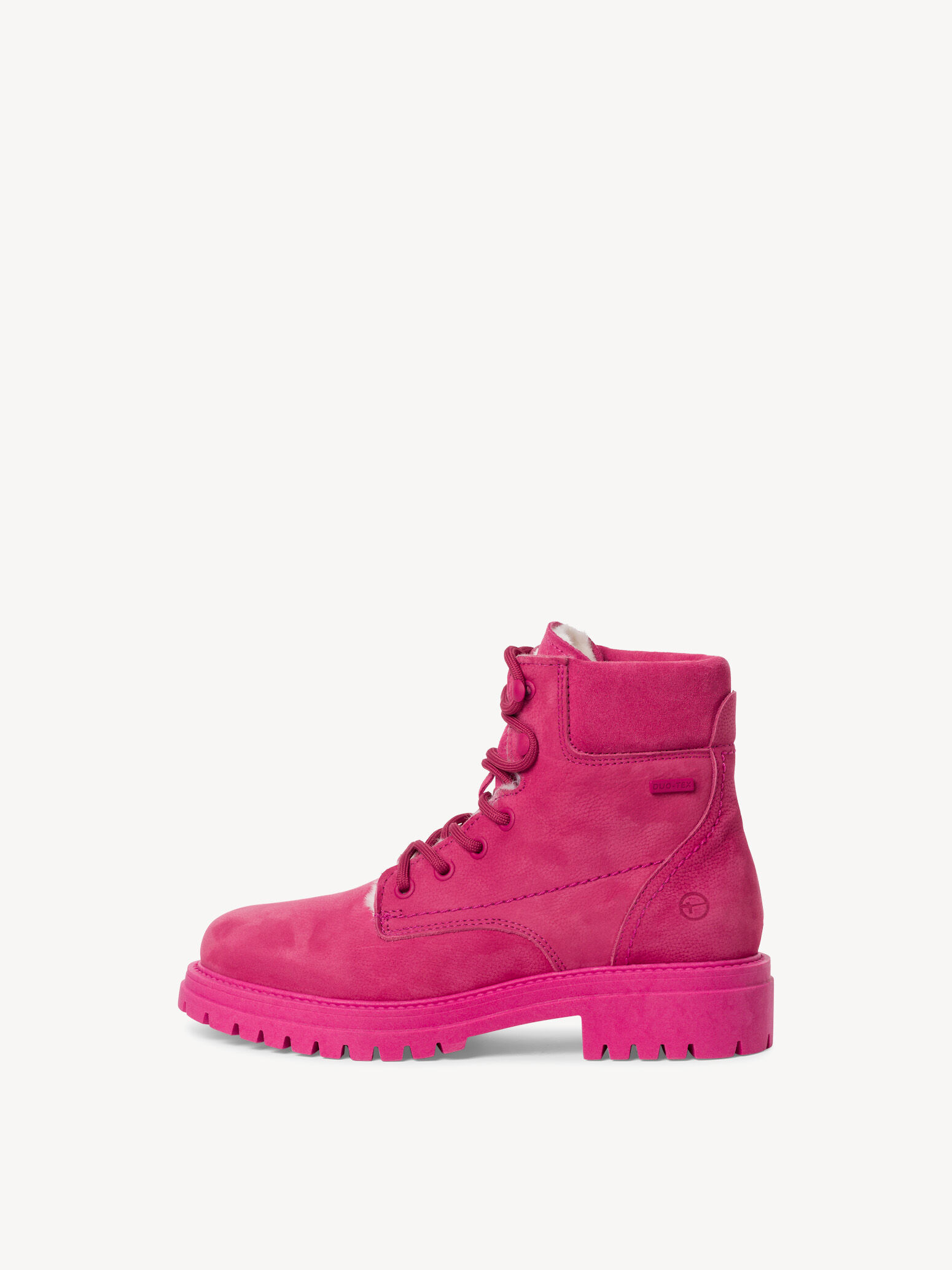Bottine en cuir - rose fuchsia doublure chaude