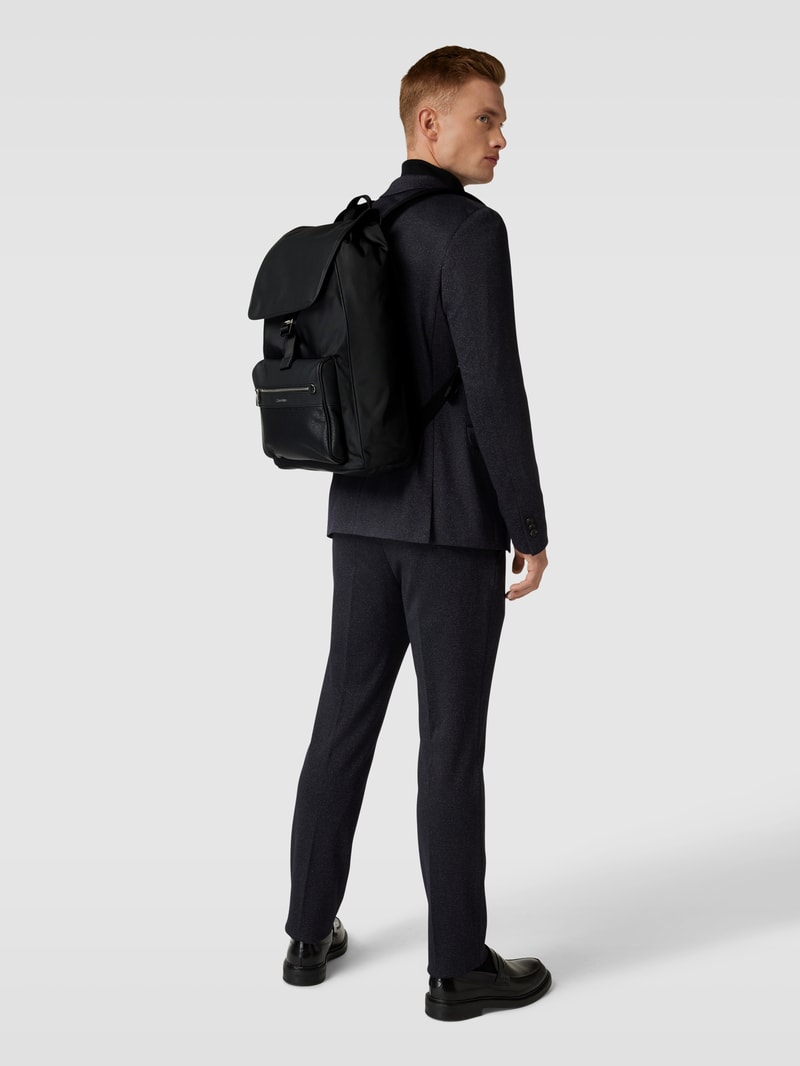 Rucksack mit Label-Details Modell 'ELEVATED' in schwarz