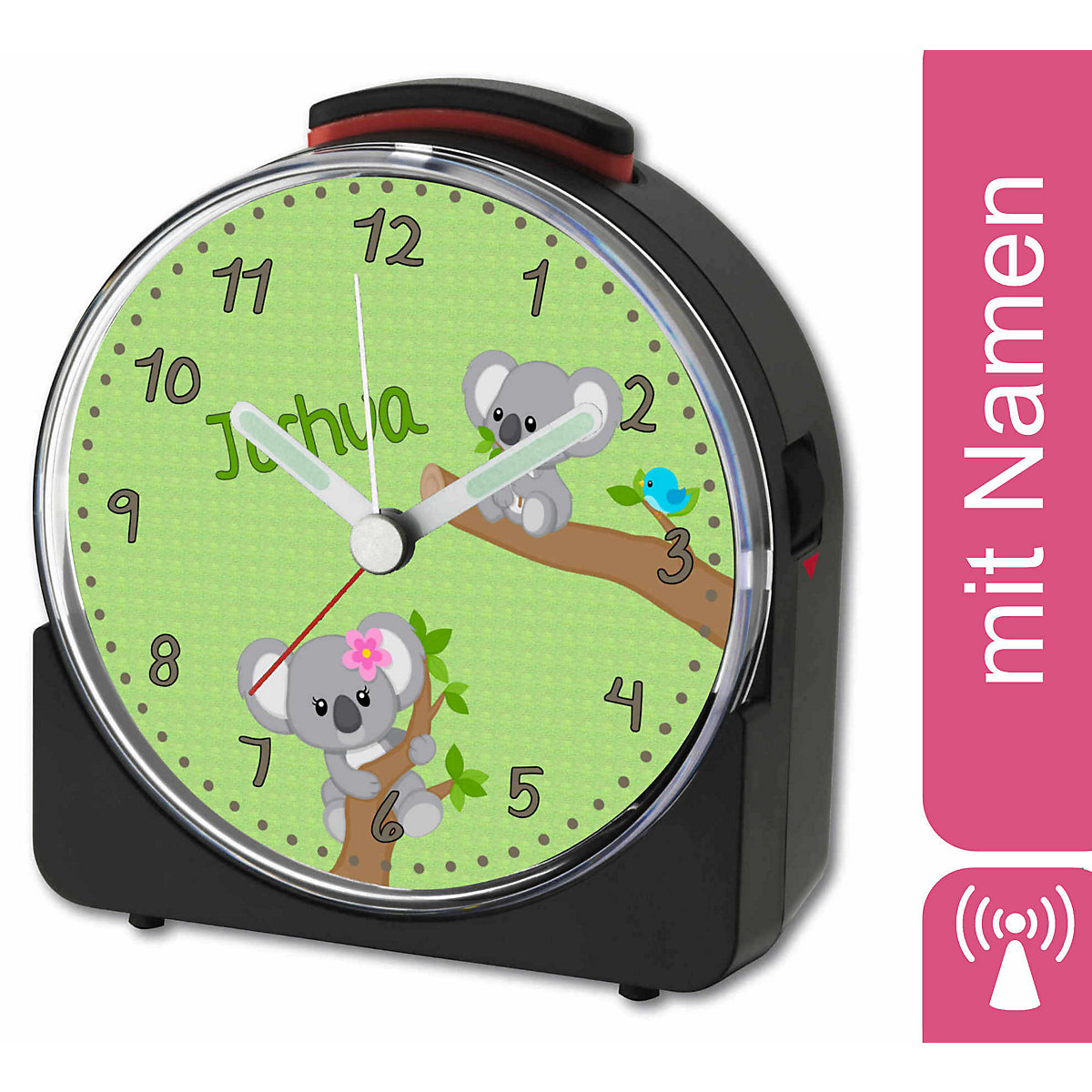Kinder Funkwecker weiß personalisiert mit Namen Koala