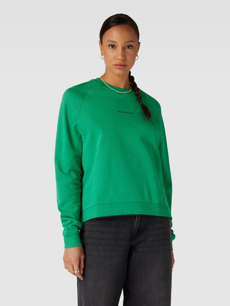 Sweatshirt mit Label-Print in grün
