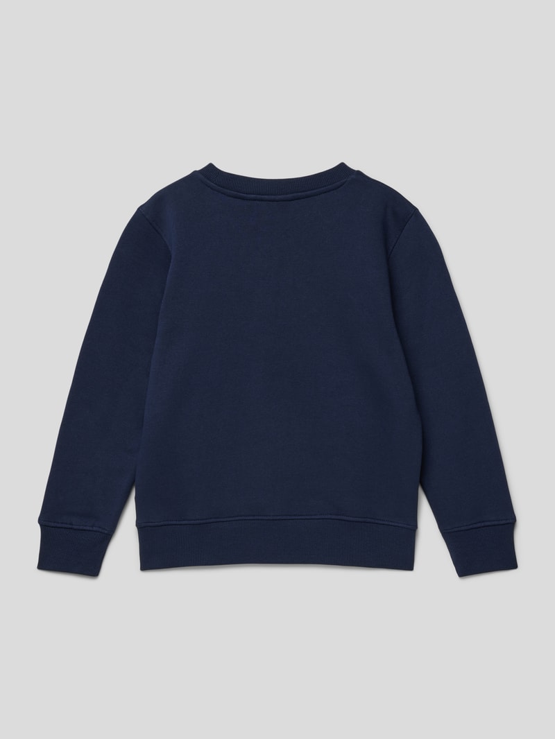 Sweatshirt mit Motiv-Print in marineblau