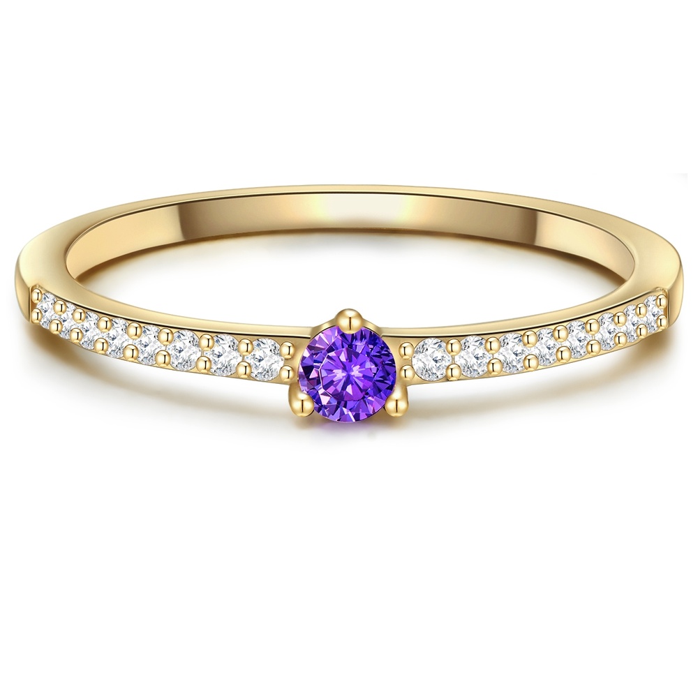 Glanzstücke München Bague en argent Argent sterling Oxyde de zirconium (CZ) en Or jaune Bague