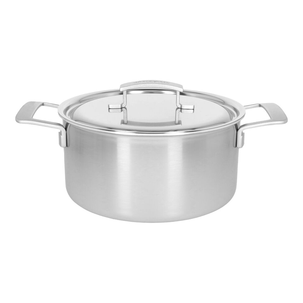 Bratentopf mit Deckel 24 cm, 18/10 Edelstahl