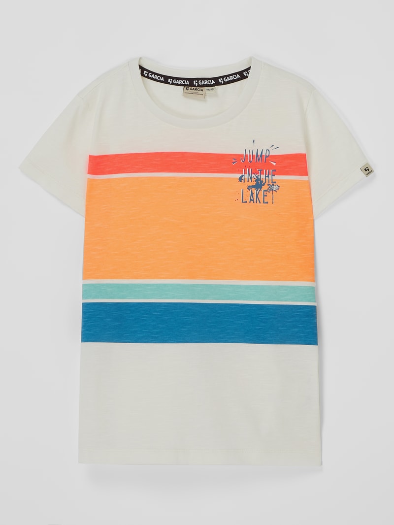 T-Shirt mit Message in offwhite