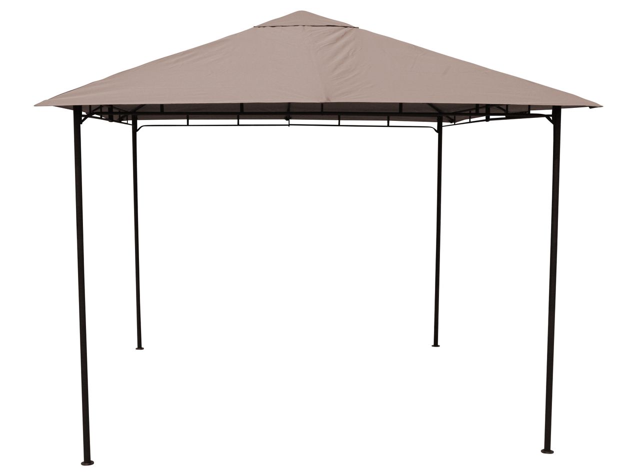 Grasekamp Pavillon Rimini Flex 3 x 3 m Taupe Party Zelt Antik Garten