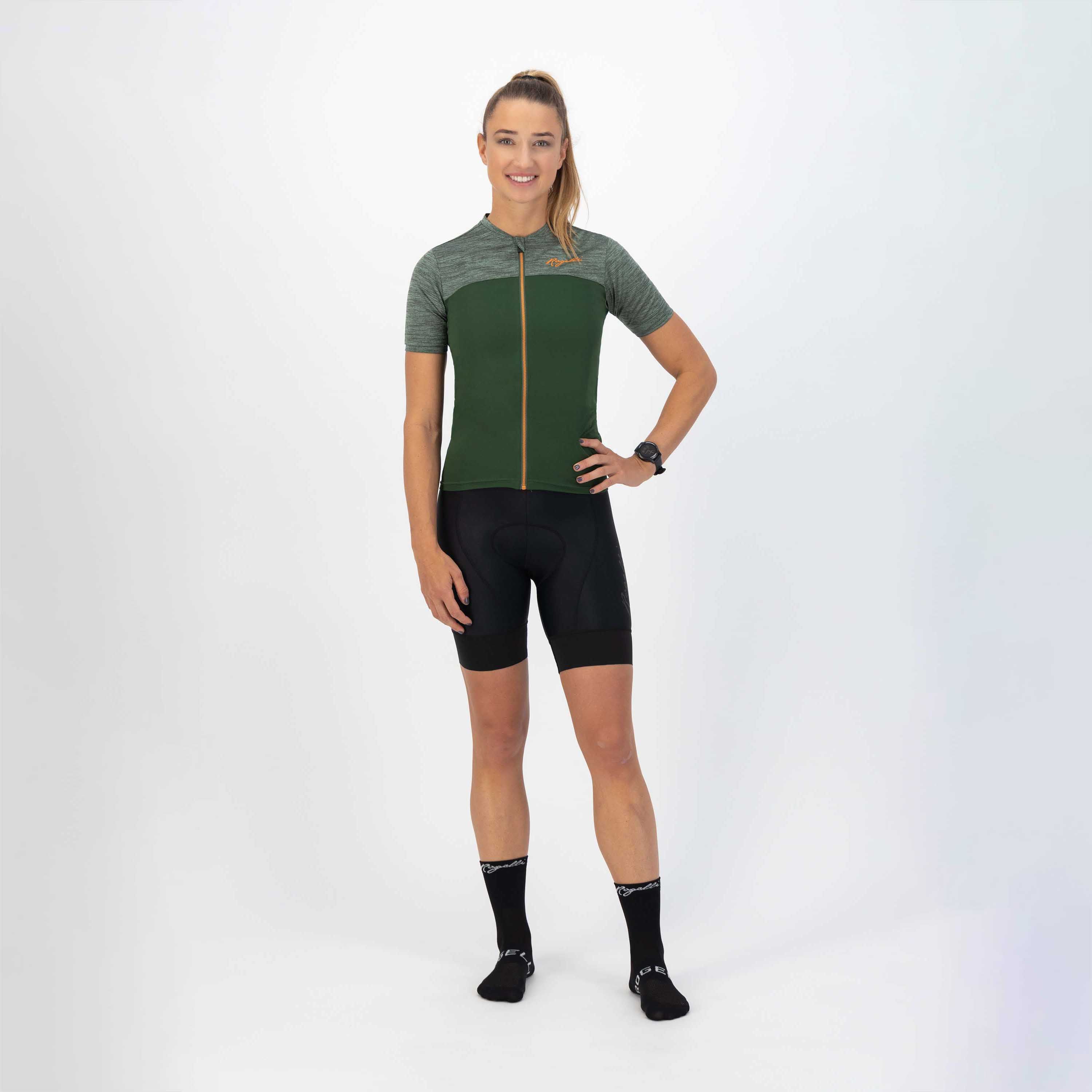 Rogelli Melange Green Coral Damen Radtrikot