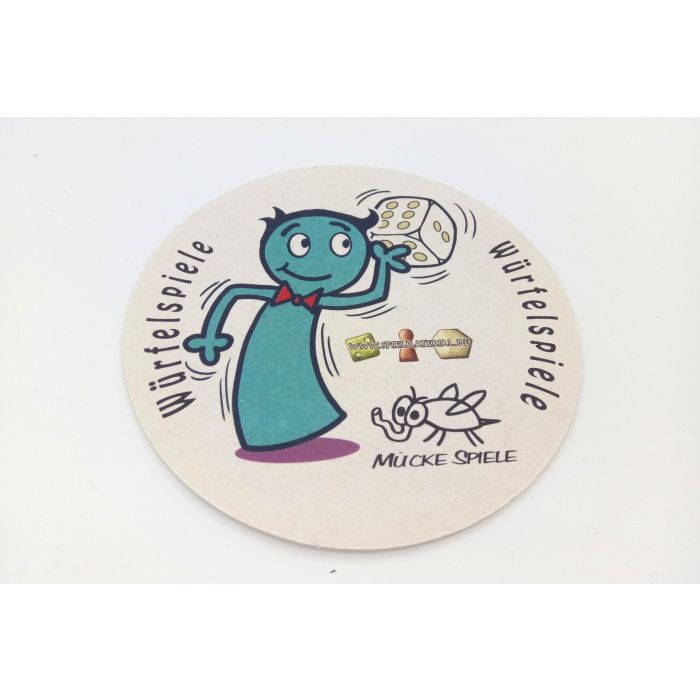Bierdeckel rund mit Motiv Würfelspiele