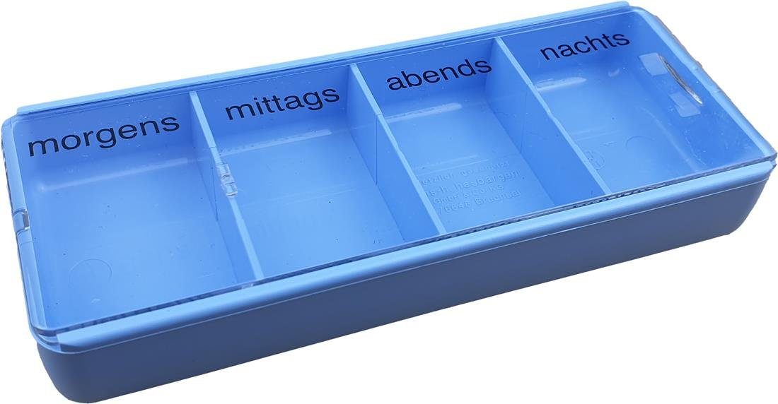 Zahndose Tablettendose blau Pillenbox Medikamentenbox Medikamenten-Dosierer