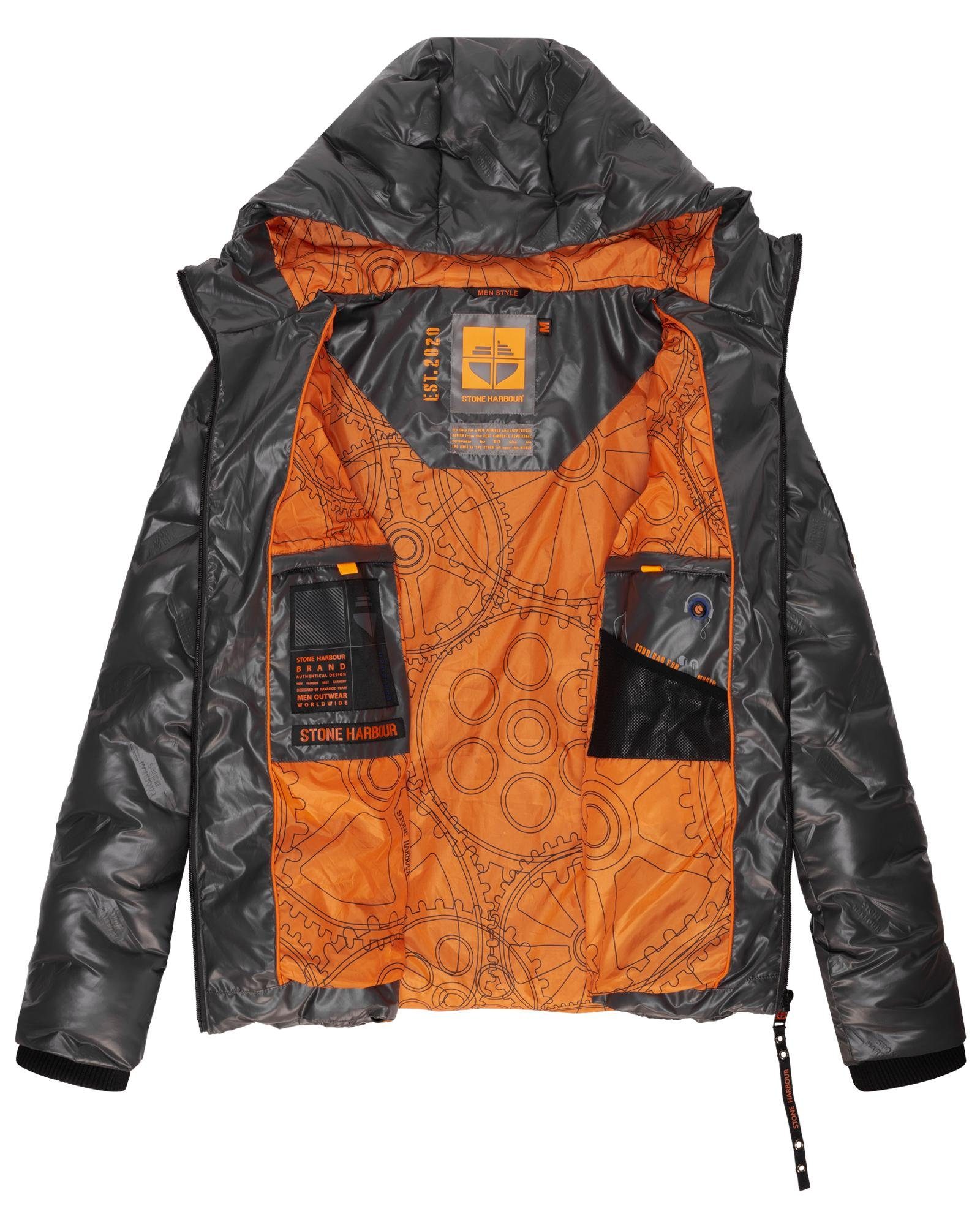 Stone Harbour Outdoorjacke Geroo Sportliche, wasserdichte Herren Winterjacke mit Kapuze